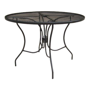 Vintage Russell Woodard Style Black Metal Patio Garden Table