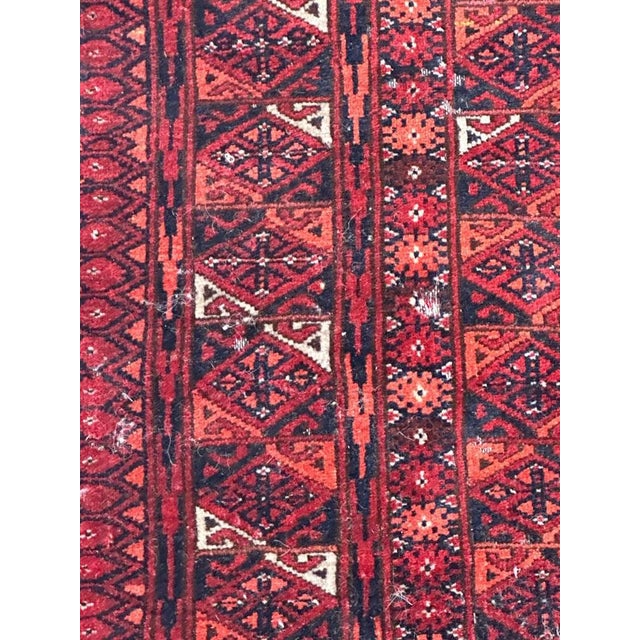 Antique Distressed Tribal Turkmen Rug, 1890s For Sale - Image 10 of 18