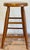 Vintage Handmade Wood Counter Stool For Sale - Image 4 of 10