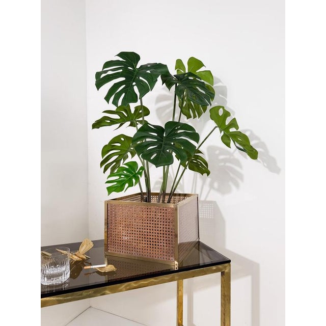 Striking vintage cachepot, that fully expresses the glamorous and super chic European style of the 70s. Made in Italy or...