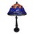 1990s Authentic Dale Tiffany Stained Glass Peacock Table Lamp Bronze Signed Pull Chain For Sale