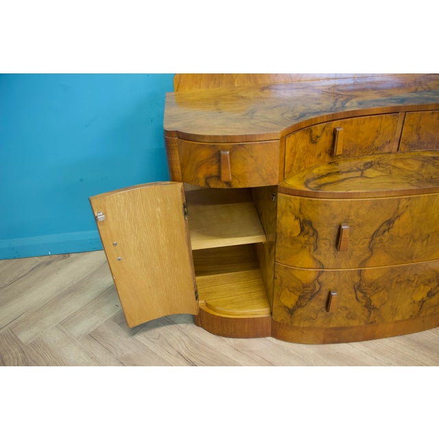Art Deco British Burr Walnut Dressing Chest, 1930s For Sale - Image 11 of 12