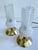 Gold Vintage Bubble Glass and Brass Table Lamps, Set of 2 For Sale - Image 8 of 12