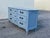 French Provincial 1970s French Provincial Blue Gray Lacquered Dresser of Twelve Drawers For Sale - Image 3 of 11