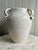 Vintage Fulper Pottery Vase -mold #887 -features 3 Ribbon Handles -Circa 1930s -white glossy mirror glaze -approximately...
