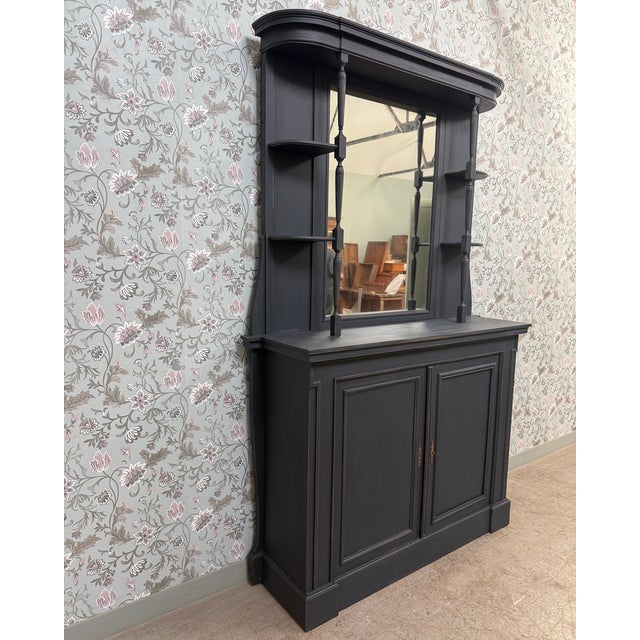 Black 19th Century Napoleon III Bistro Cabinet For Sale - Image 8 of 17