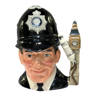 Royal Doulton the London Bobby D6744 Large Character Jug Michael Doulton Signed For Sale