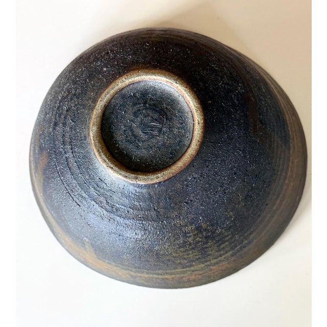 Ceramic Large Ceramic Bowl with Abstract Glaze by Toshiko Takaezu For Sale - Image 7 of 15