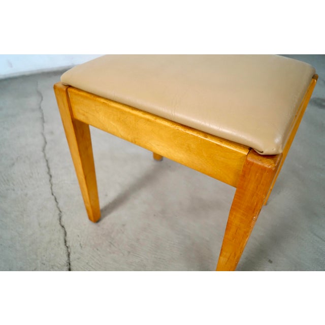 1950’s Mid-Century Modern Birch Piano Stool For Sale - Image 11 of 12