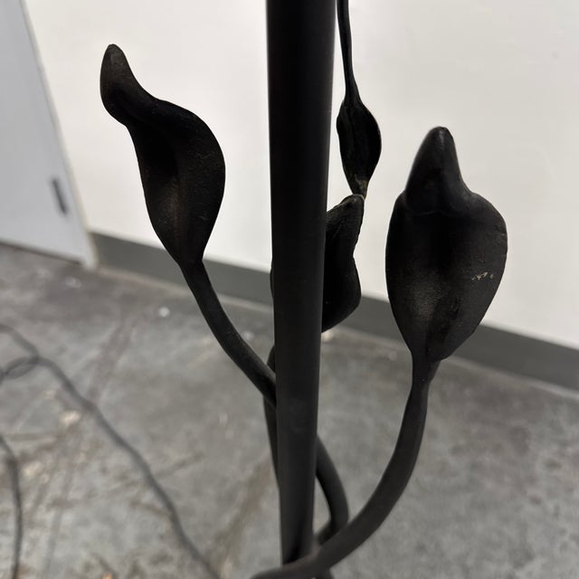 Pottery Barn Sabina Wrought Iron Figural Floor Lamps, Pair For Sale - Image 9 of 12