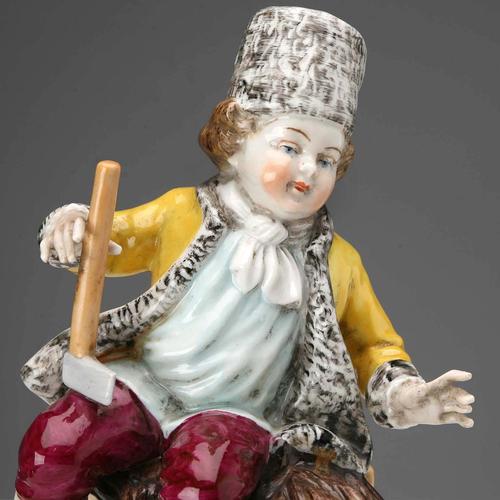 Antique German Figurine from Rudolstadt Porcelain For Sale - Image 6 of 9