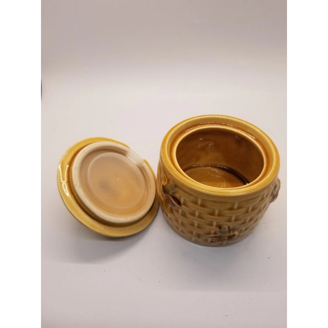 Vintage Honeycomb Portuguese Pottery Jar, Numbered For Sale - Image 4 of 7