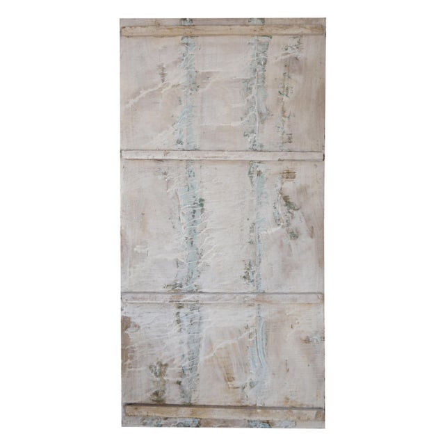 Mid-Century Modern Vintage Krishna Carved Temple Panel – Colorful Indian Barn Door & Sacred Wall Art 72x36 For Sale - Image 3 of 4