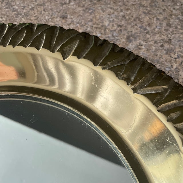 Metal Elevated Brass and Mirror Tray For Sale - Image 7 of 7