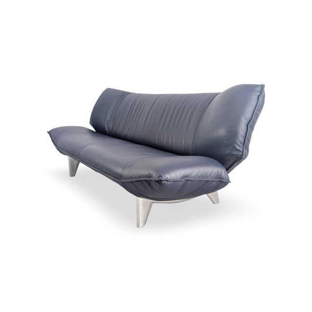 Tango Sofa in Leather Black from Leolux For Sale - Image 6 of 11