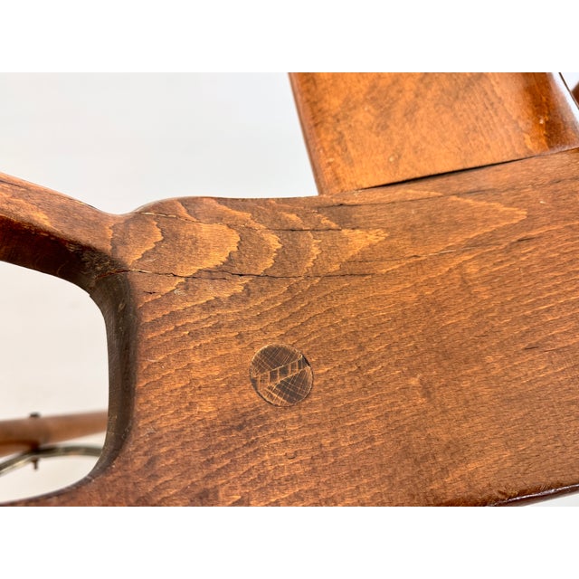 Wood Mid-Century Modern Brutalist Marbella Stool in Oak For Sale - Image 7 of 17