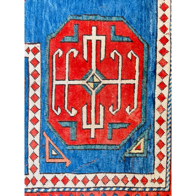 1970s Art Deco Geometric Wool Milas Rug, Turkey, 1970s For Sale - Image 5 of 16
