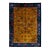 1920s Antique Peking Chinese Wool Rug Handmade With Floral Design in Goldenrod For Sale