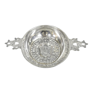 Vintage Spanish Renaissance Silver Plated Coat of Arms Communion Cup Bowl
