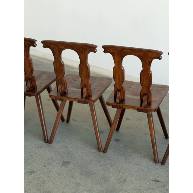 Antique Carved Oak Revival Dining Chairs — Set of 6 For Sale - Image 18 of 18