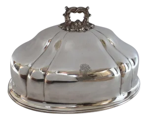 1830 English Sheffield Silver Meat Game Dome Armorial "Andros"