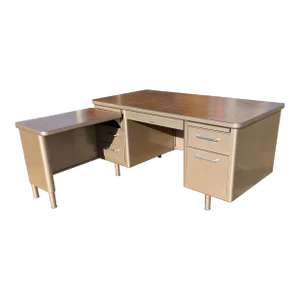 1970s Steelcase Vintage Mid Century Modern L Shape Desk