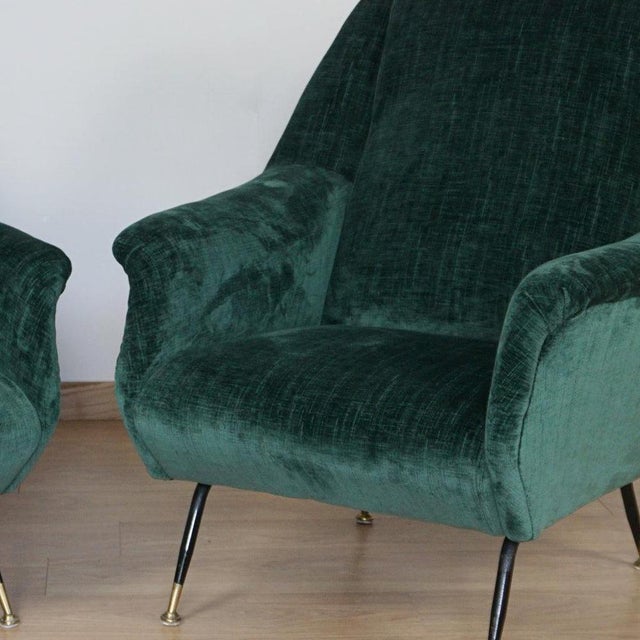 Mid-Century Italian Lounge Chairs, 1950s, Set of 2 For Sale - Image 3 of 9