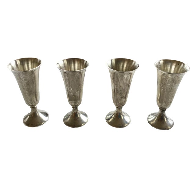1960s Fisher Silversmiths Inc. Sterling Silver No. 90 Cordial Cups- Set of 4 For Sale - Image 12 of 12