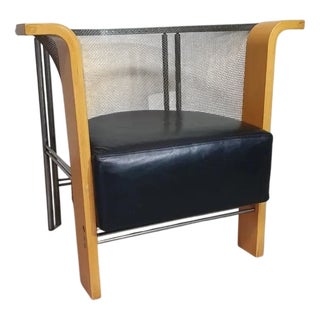 Modern Architectural Lounge Chair by Franco Bulfoni For Sale