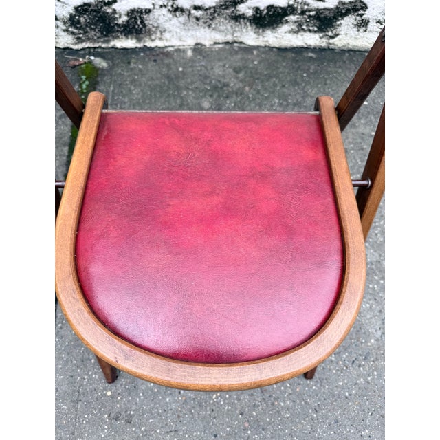 Brown Vintage Wooden Theatre Folding Chairs by General Sales Co. (Set of 4) For Sale - Image 8 of 13