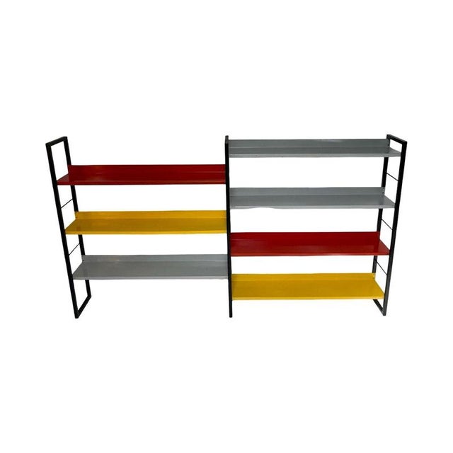 Large Modulair Wall System in Multicolor Metal from Tomado Holland, Netherlands, 1960s For Sale - Image 10 of 10
