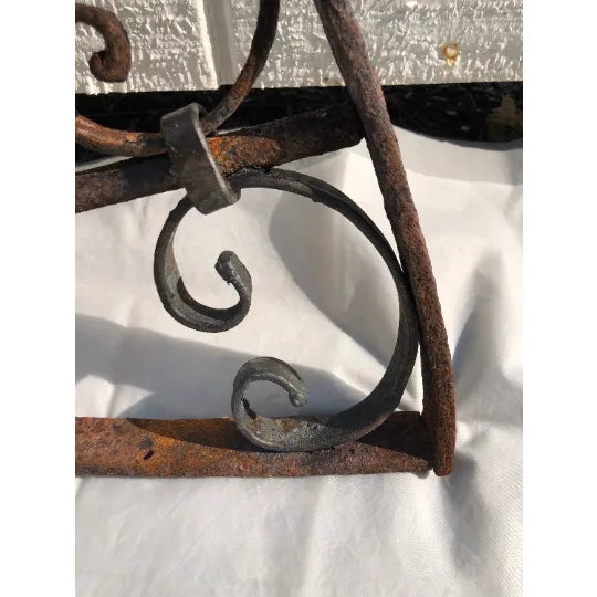 Mid 19th Century Antique Wrought Iron Decorative Transom or Window Guard For Sale - Image 9 of 12