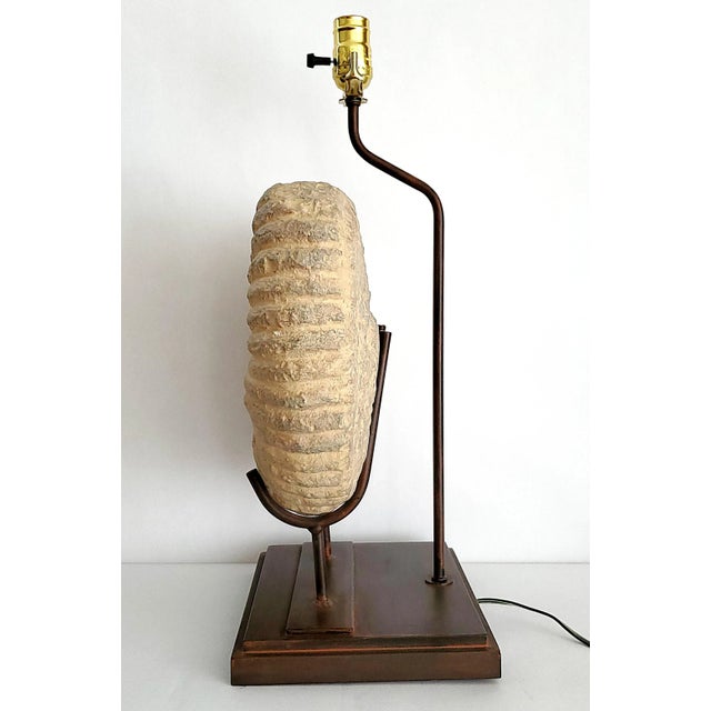 1980s Lamp Plaster Seashell Shell Ammonite Large For Sale - Image 5 of 13