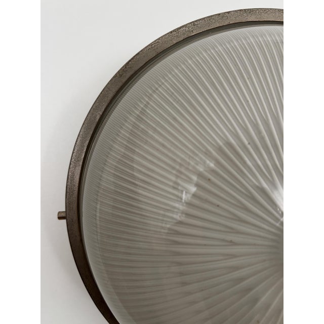 Metal Mid-Century Italian Sigma Lamp in Glass and Metal by Sergio Mazza for Artemide, 1960s For Sale - Image 7 of 9