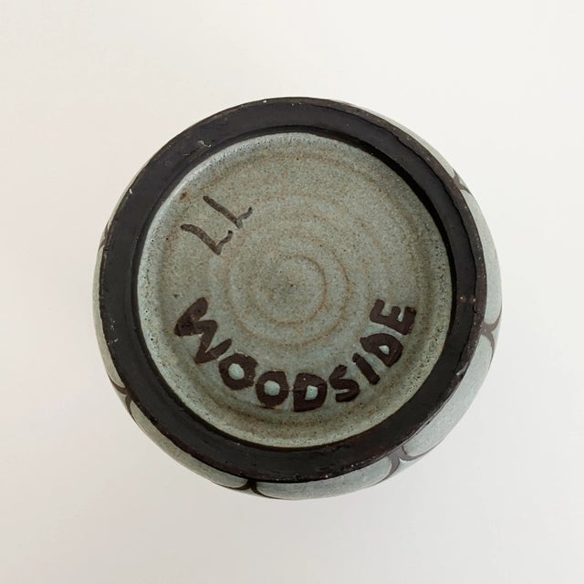 Ceramic Mid-Century Celadon Lotus Flower Planter Pot For Sale - Image 7 of 7