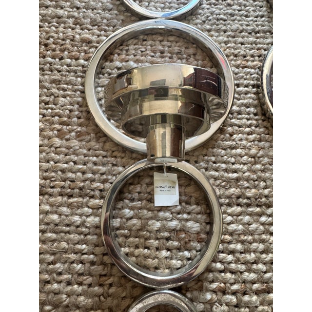Global Views Global Views Progressive Ring Sconce - Silver Nickel Finish - Set of 2 For Sale - Image 4 of 7