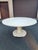 Late 20th Century Large Pedestal Faux Marble Dining Table For Sale - Image 4 of 14