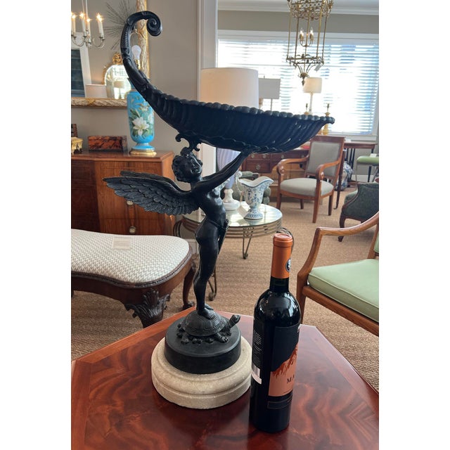 Antique Bronze Figural Tazza of Cupid After Franz Von Stuck (1863-1928) For Sale In San Francisco - Image 6 of 6