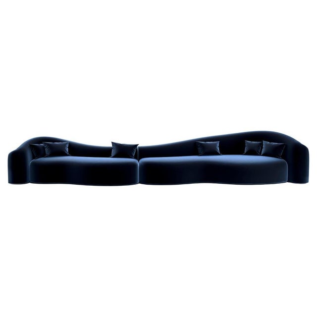 Baïne Navy Sofa by Jérôme Bugara For Sale - Image 10 of 10