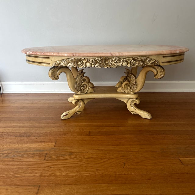 Very sturdy! Marble top is removable! This beautiful gem has a gorgeous pink marble top and gives off a glam Victorian...