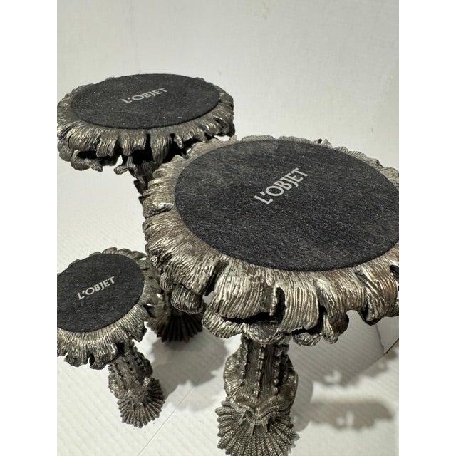 Vintage L' Objet Marianna Candle Holder Trio For Sale - Image 10 of 10