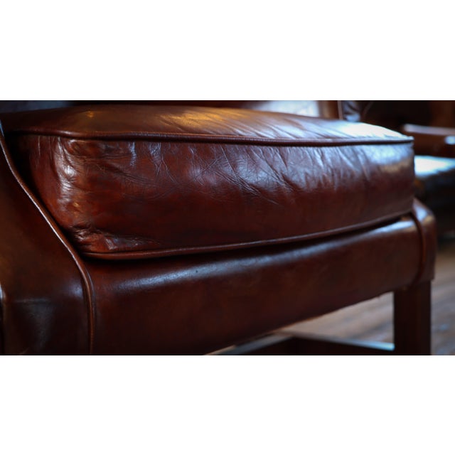 Animal Skin Halo Lincoln Club Armchair in Cigar Leather from Timothy Oulton, 2010s For Sale - Image 7 of 18