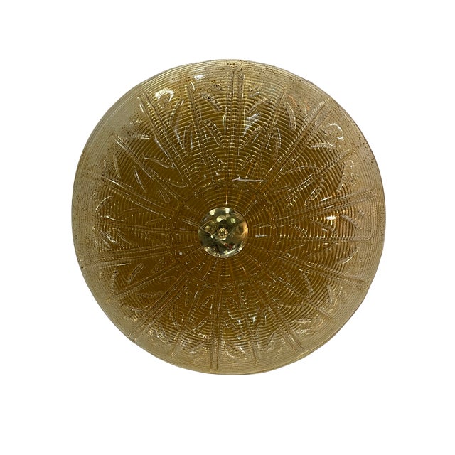 Amber Murano Glass Ceiling Light, 1950s For Sale - Image 6 of 9