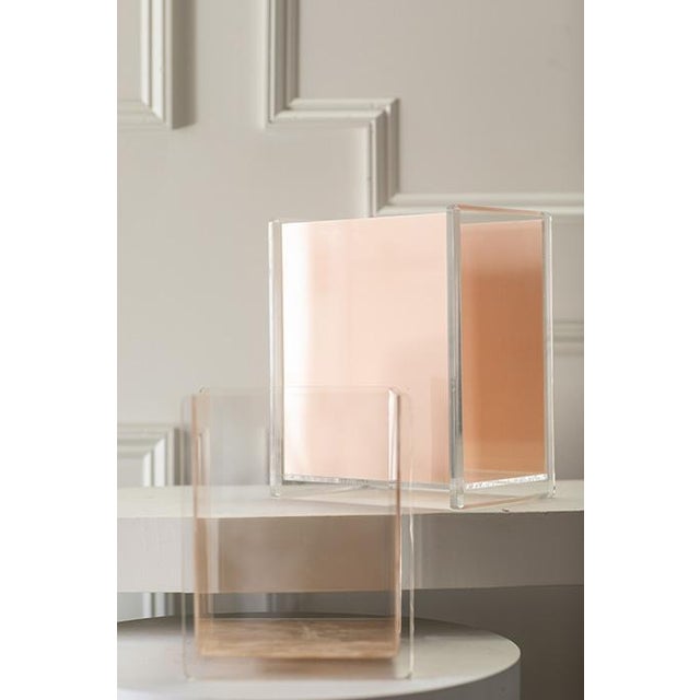 Plastic 1970s Aronie Post Modern Lucite & Acrylic Wastebasket, in the Style of George Bullio For Sale - Image 7 of 7