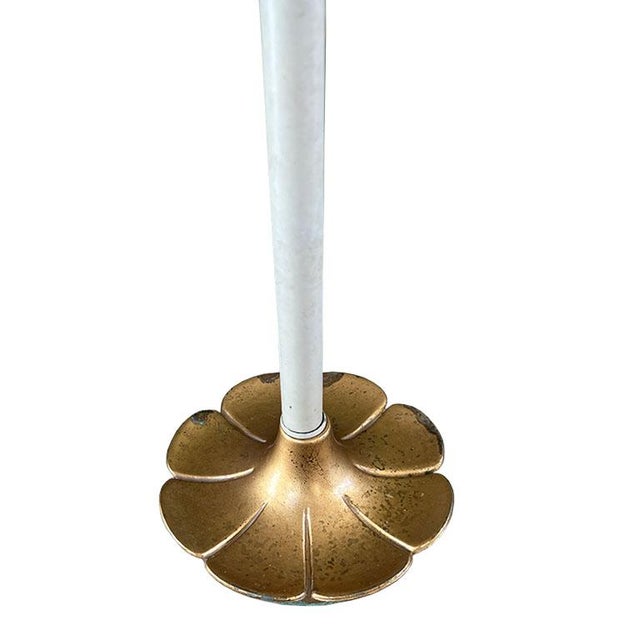 A tall Hollywood Regency or Art Nouveau table lamp with gold shade. This is a gorgeous tall lamp that will be eye-catching...