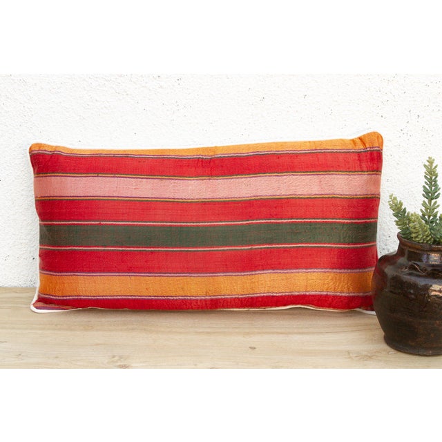Woven in Gujarat, western India, from antique Mashru, the traditional silk-warp, cotton-weft cloth prized for its lustrous...