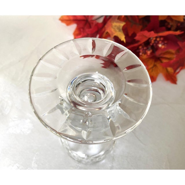 Transparent 1970's 2 Pc Hurricane Candle Holder & Globe, 24% Lead Crystal by Block Poland For Sale - Image 8 of 14