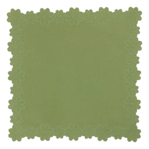 Floral Border Linen Dinner Napkin