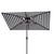 Athens 6.5X10Ft Rectangle Crank Umbrella, Navy With White Understripe For Sale