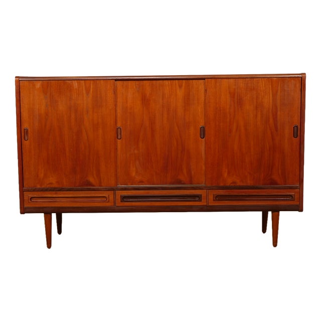 Vintage Danish Teak Highboard For Sale